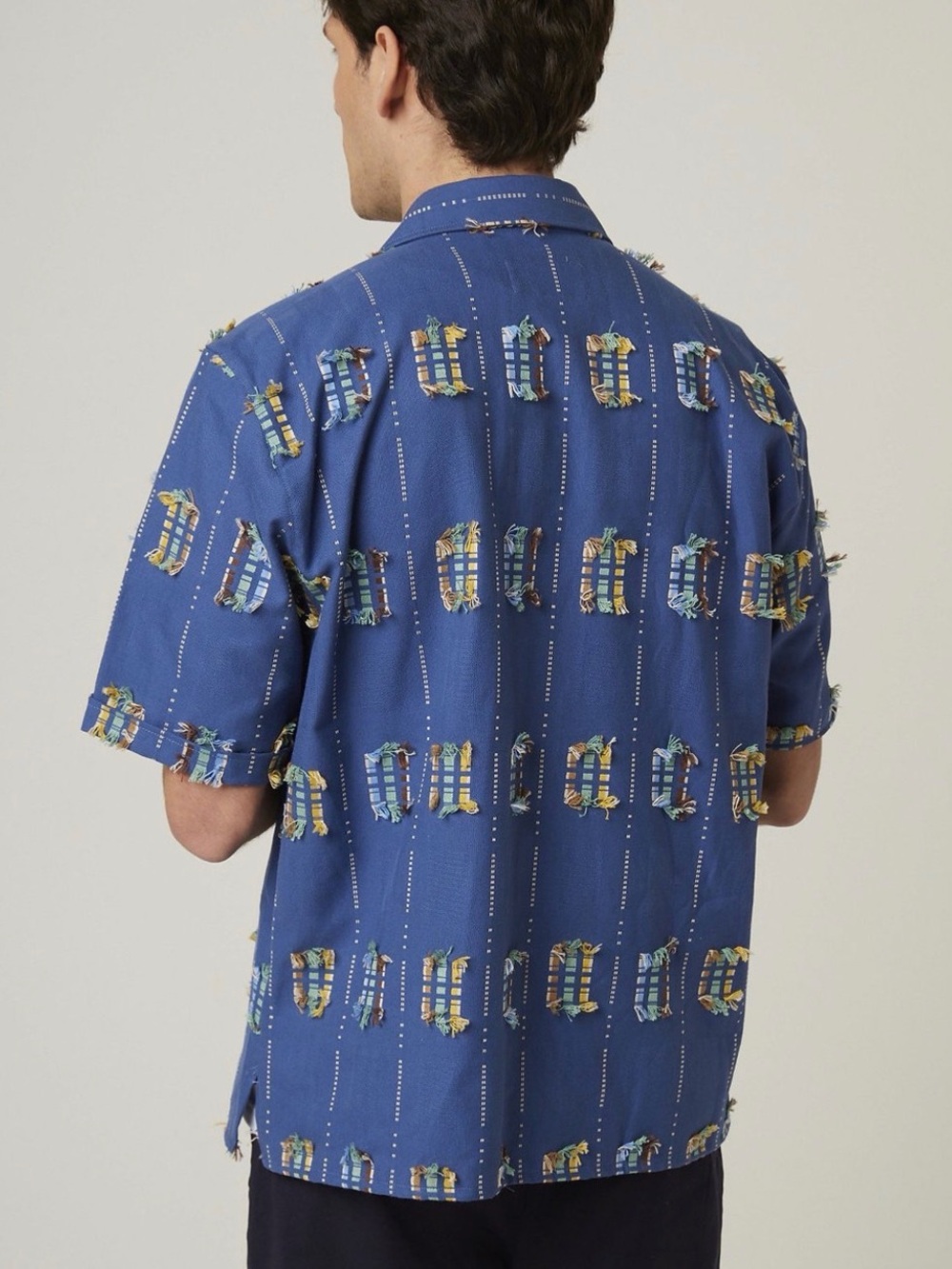 Peregrine Creek Shirt Men’s Small Textured Tapestry Detail Cotton Made in Spain